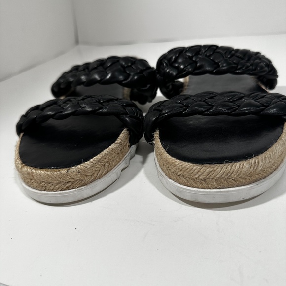 Marc Fisher [ Women's 9 ] Jaimee Espadrille‎ Braided Slide Sandal Black - Picture 5 of 12